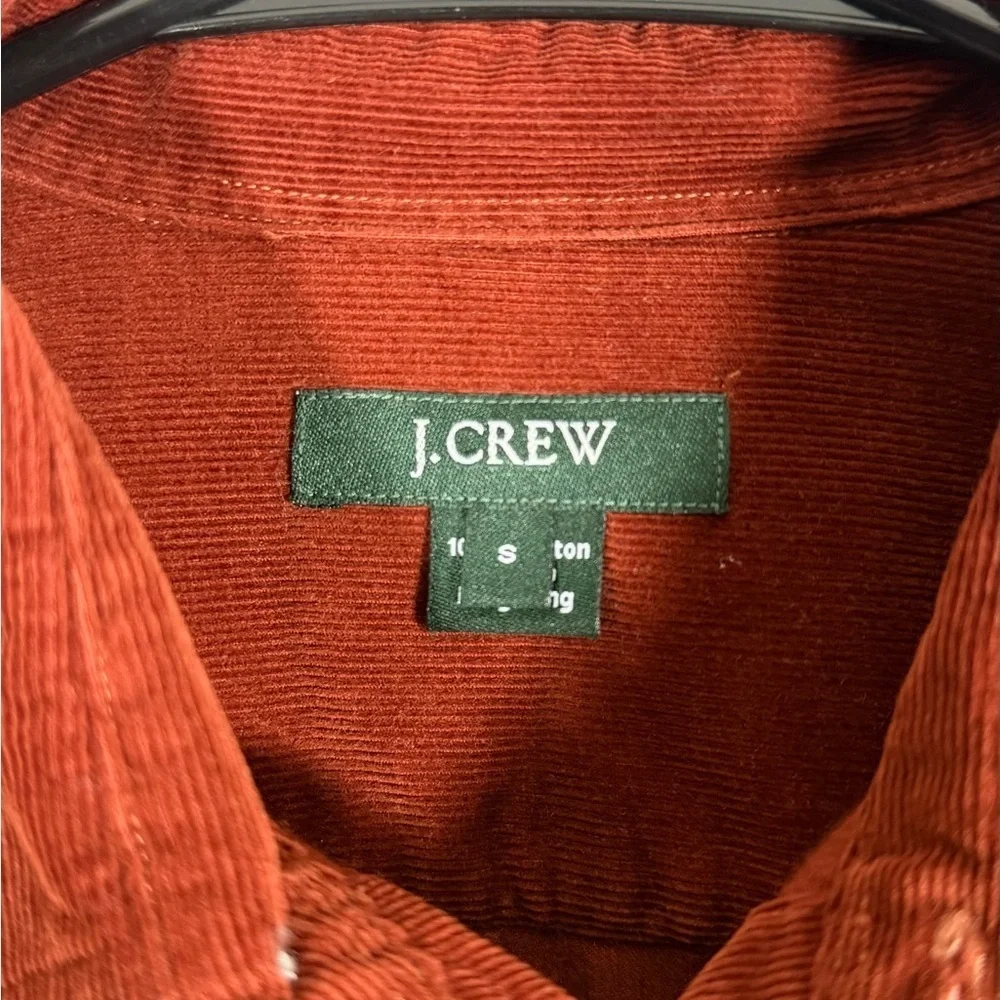 J. Crew Rich Orange Corduroy Shirt